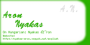 aron nyakas business card